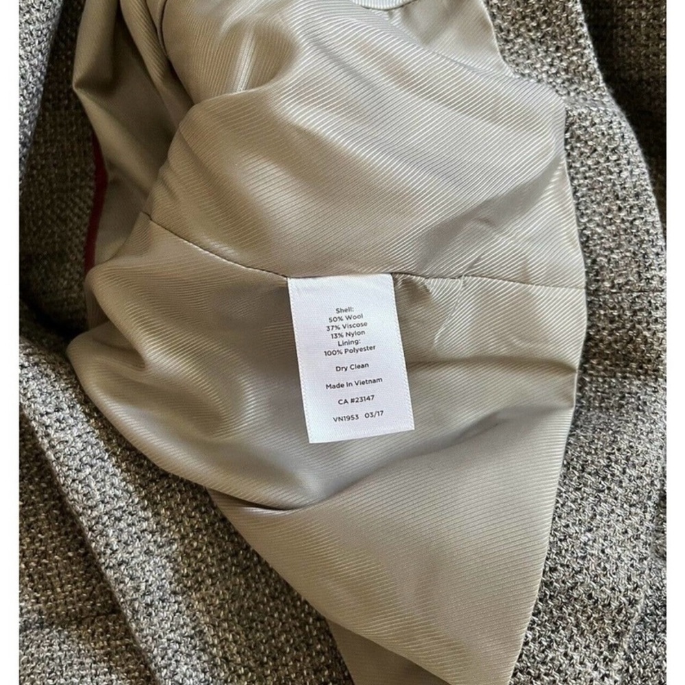 Talbots Light Gray Wool Blend Single Button Fitte… - image 7